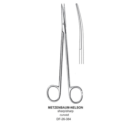 Metzenbaum-Nelson Dissecting Scissor, Curved, Sharp-Sharp, 20cm  (DF-26-384) by Dr. Frigz