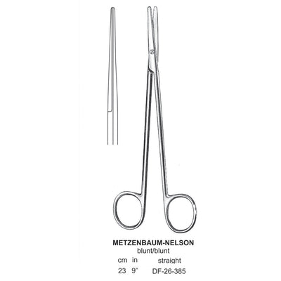 Metzenbaum-Nelson Dissecting Scissor, Straight, Blunt-Blunt, 23cm  (DF-26-385)