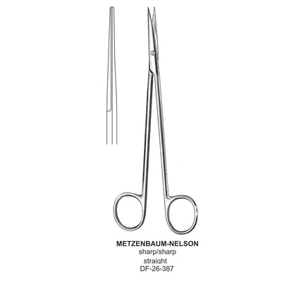 Metzenbaum-Nelson Dissecting Scissor, Straight, Sharp-Sharp, 23cm (DF-26-387)