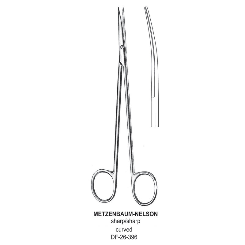 Metzenbaum-Nelson Dissecting Scissor, Straight, Sharp-Sharp, 25cm (DF-26-393) by Dr. Frigz