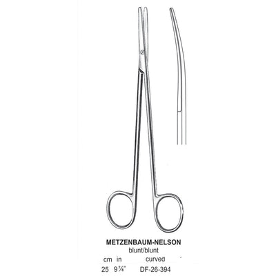 Metzenbaum-Nelson Dissecting Scissor, Curved, Blunt-Blunt, 25cm  (DF-26-394) by Dr. Frigz