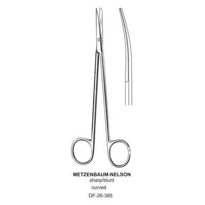 Metzenbaum-Nelson Dissecting Scissor, Curved, Sharp-Blunt, 25cm  (DF-26-395)