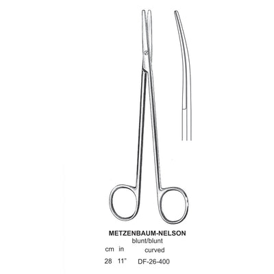 Metzenbaum-Nelson Dissecting Scissor, Curved, Blunt-Blunt, 28cm  (DF-26-400)