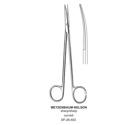 Metzenbaum-Nelson Dissecting Scissor, Curved, Sharp-Sharp, 28cm  (DF-26-402) by Dr. Frigz