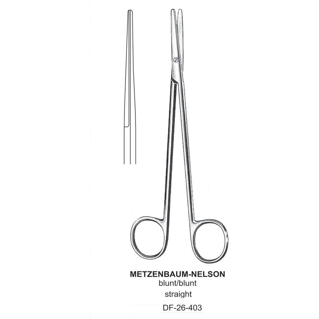 Metzenbaum-Nelson Dissecting Scissor, Straight, Blunt-Blunt, 30cm  (DF-26-403) by Dr. Frigz
