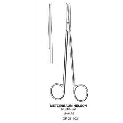 Metzenbaum-Nelson Dissecting Scissor, Straight, Blunt-Blunt, 30cm  (DF-26-403)