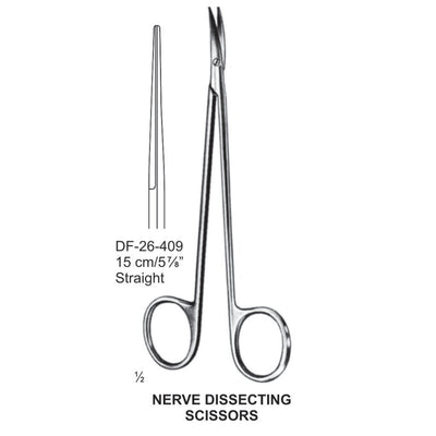 Nerve Dissecting Scissors, Straight. 15cm  (DF-26-409)