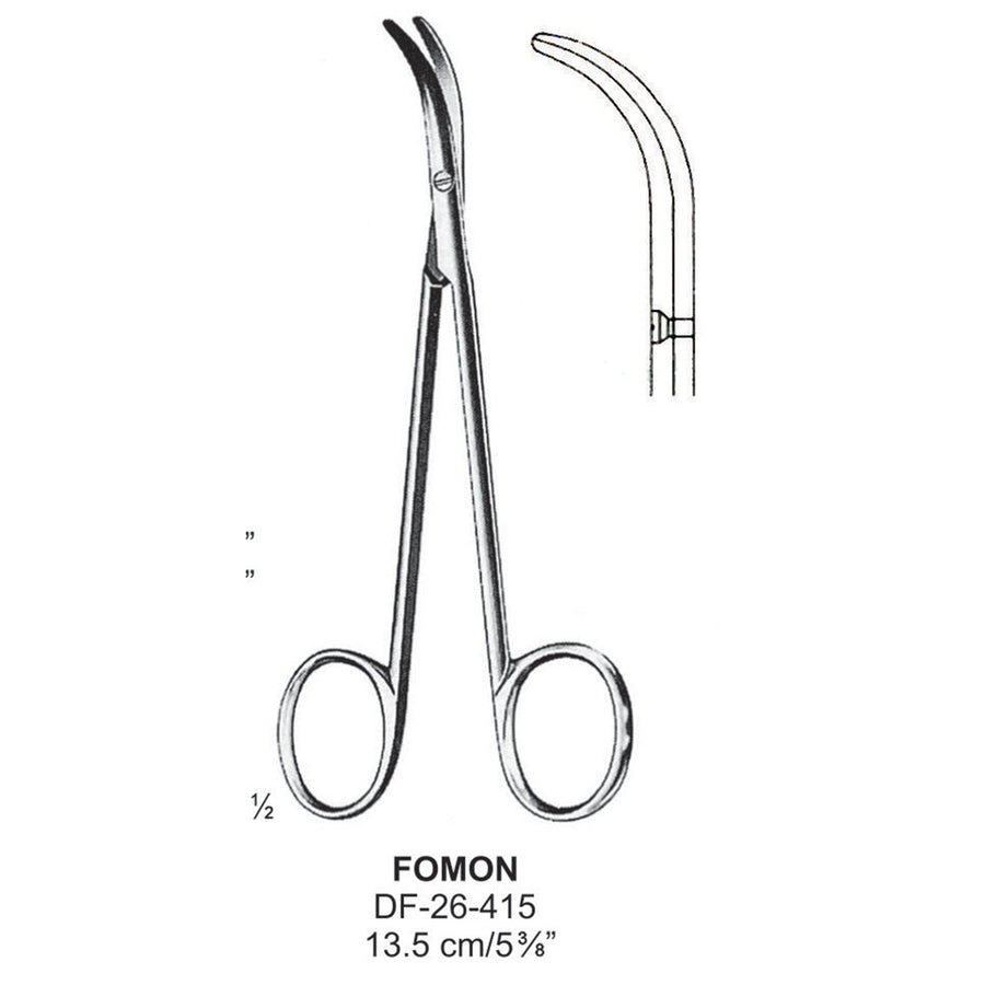 Fomon Dissecting Scissor, Curved, 13.5cm (DF-26-415) by Dr. Frigz