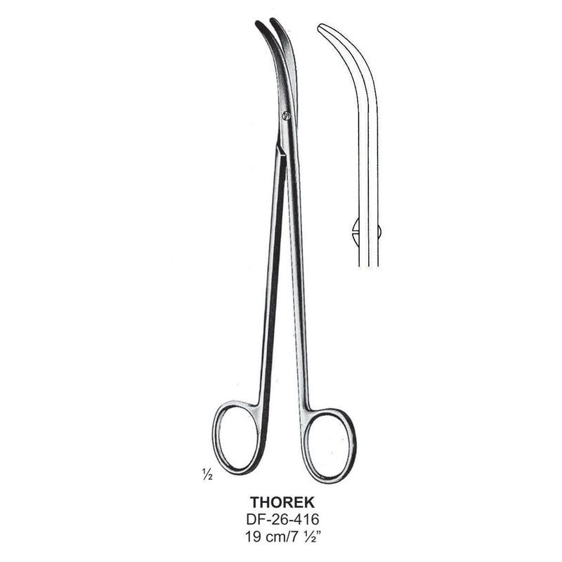 Thorek Dissecting Scissor, Curved, 19cm  (DF-26-416) by Dr. Frigz