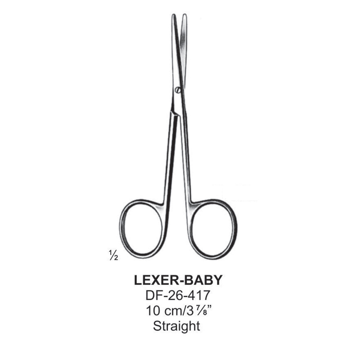 Lexer-Baby Dissecting Scissor, Straight, 10cm (DF-26-417) by Dr. Frigz
