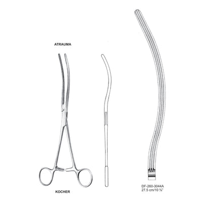 Kocher Atrauma Interstinal Clamps 27.5Cm, Curved (DF-260-3044A)