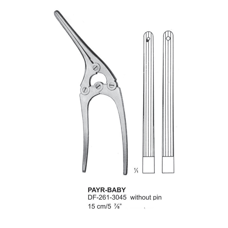 Payr-Baby Intestinal And Stomach Clamps 15Cm, Without Pin (DF-261-3045) by Dr. Frigz