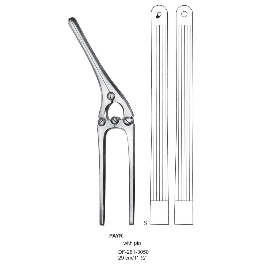 Payr Intestinal Clamps 29Cm, With Pin  (DF-261-3050) by Dr. Frigz