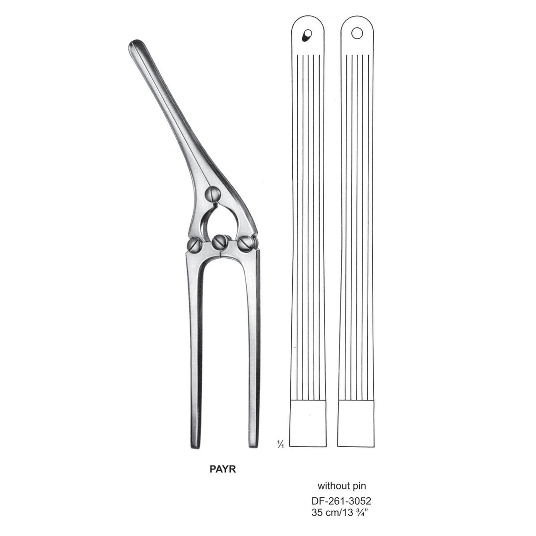 Payr Intestinal Clamp 35Cm, With Pin (DF-261-3052) by Dr. Frigz