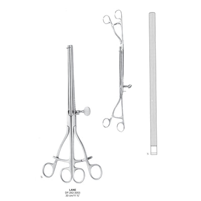 Lane Stomach Twin Clamp, 30cm , Straight (DF-262-3053)