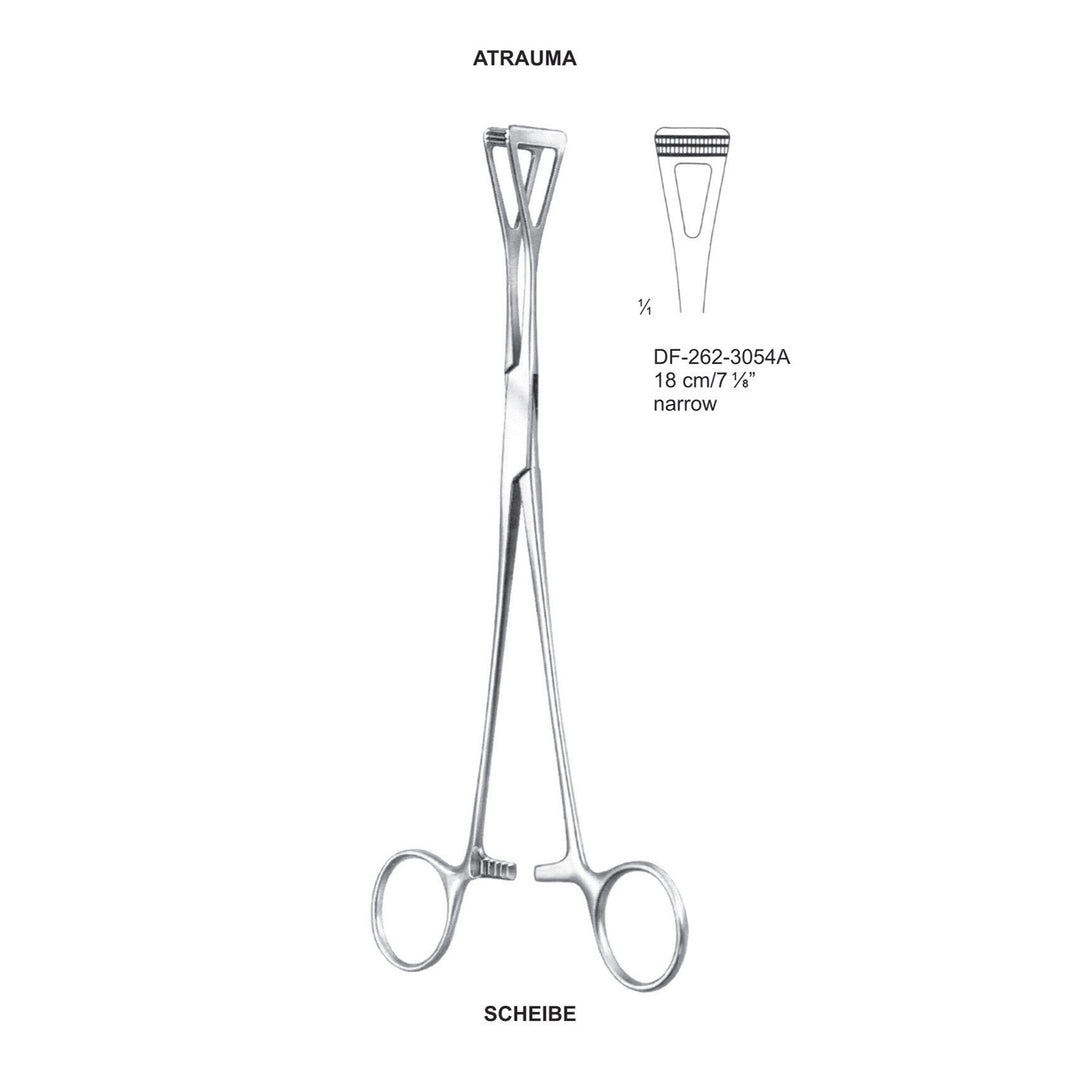 Scheibe Atrauma Organ Grasping Forceps 18Cm, Narrow (DF-262-3054A) by Dr. Frigz