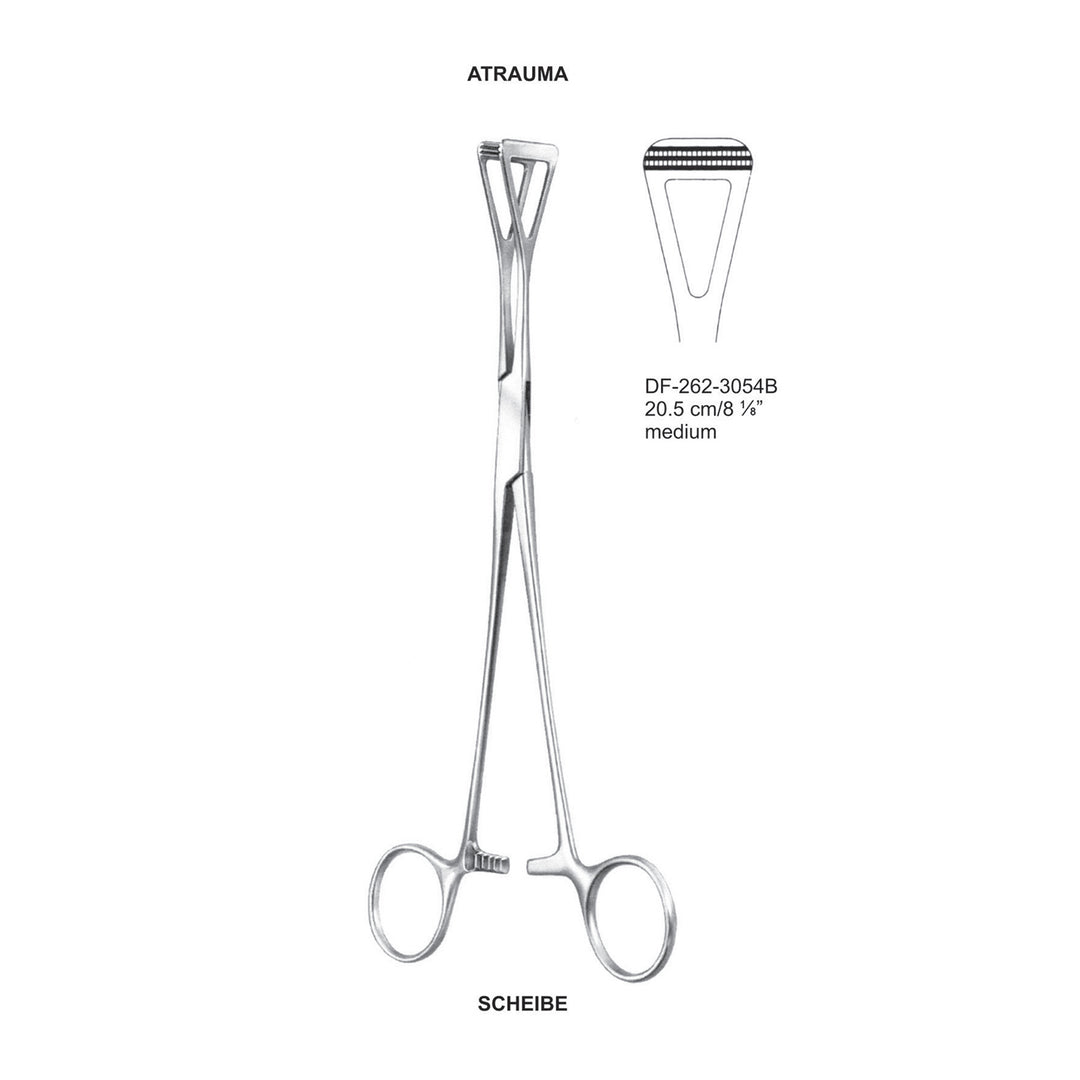 Scheibe Atrauma Organ Grasping Forceps 20.5Cm, Medium (DF-262-3054B) by Dr. Frigz