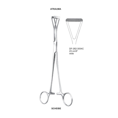 Scheibe Atrauma Organ Grasping Forceps 23Cm, Wide (DF-262-3054C)