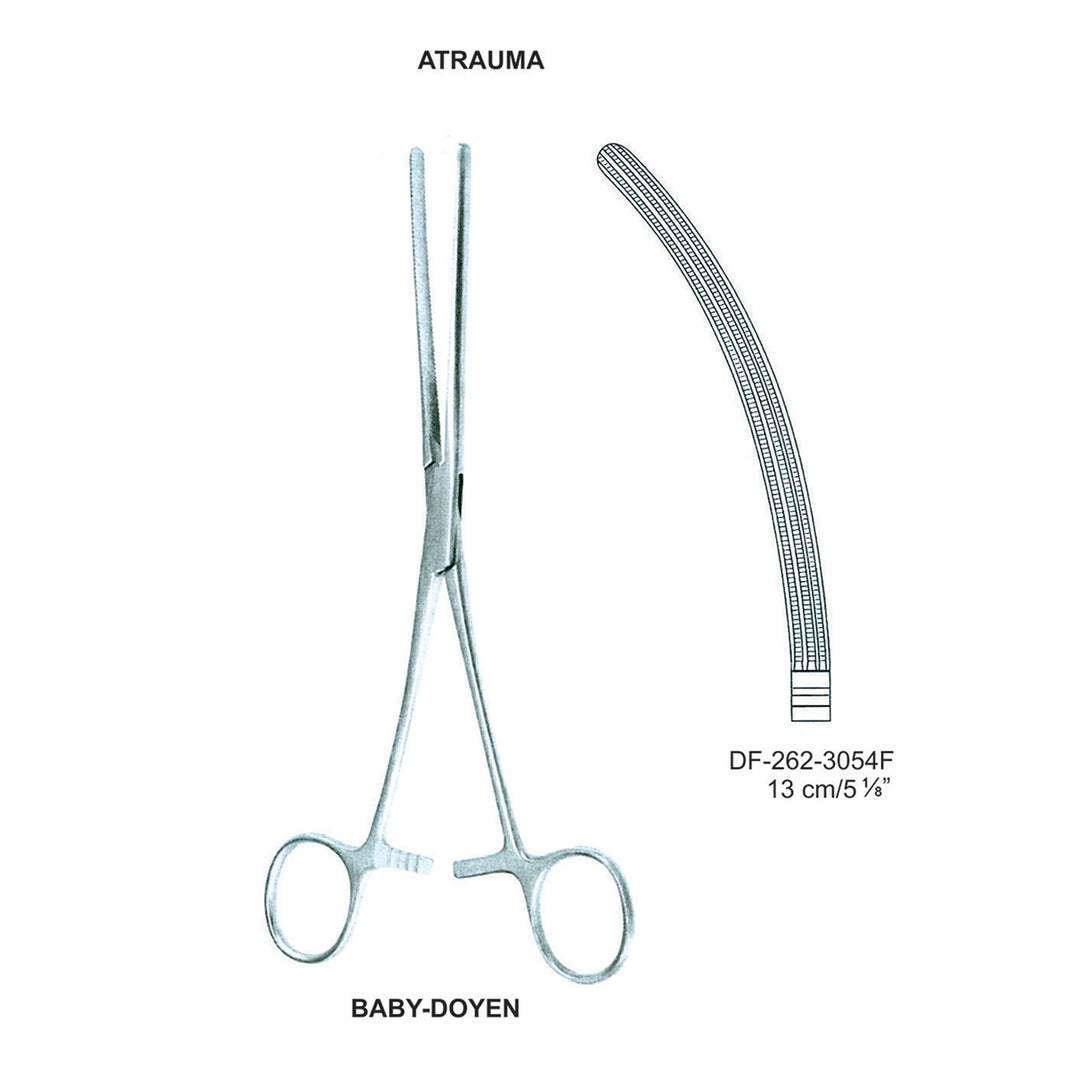 Baby-Doyen Atrauma Intestinal And Stomach Clamps 13Cm,  Curved (DF-262-3054F) by Dr. Frigz