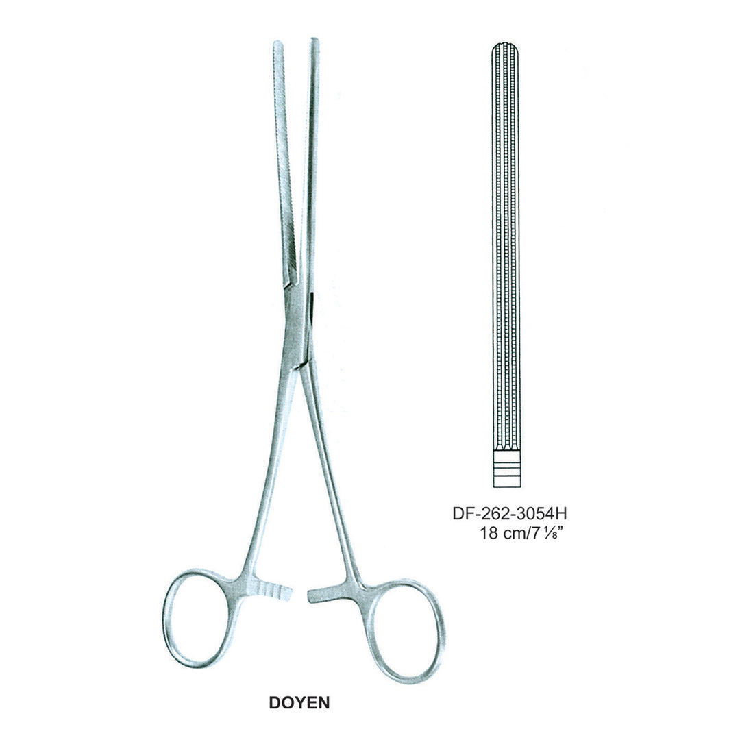 Doyen Atrauma Intestinal And Stomach Clamps 18Cm, Straight (DF-262-3054H) by Dr. Frigz