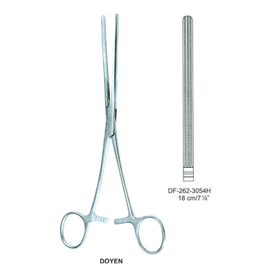 Doyen Atrauma Intestinal And Stomach Clamps 18Cm, Straight (DF-262-3054H)