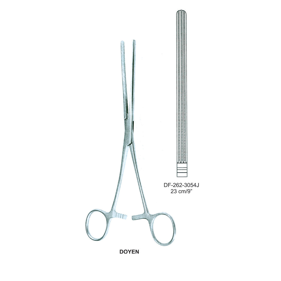 Doyen Atrauma Intestinal And Stomach Clamps 23Cm, Straight (DF-262-3054J) by Dr. Frigz