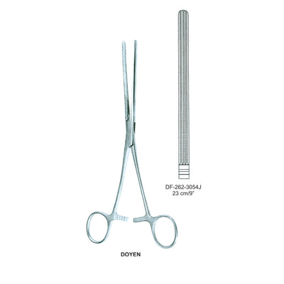 Doyen Atrauma Intestinal And Stomach Clamps 23Cm, Straight (DF-262-3054J)