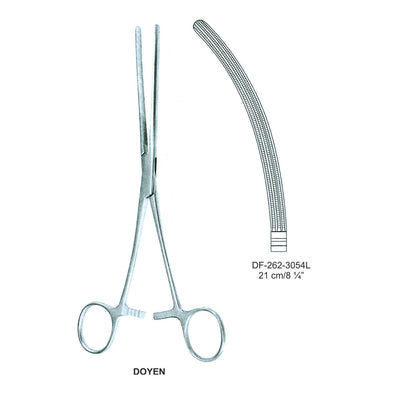 Doyen Atrauma Intestinal And Stomach Clamps 21Cm, Curved (DF-262-3054L)