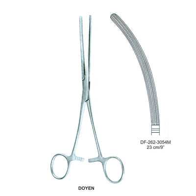 Doyen Atrauma Intestinal And Stomach Clamps 23Cm, Curved (DF-262-3054M)