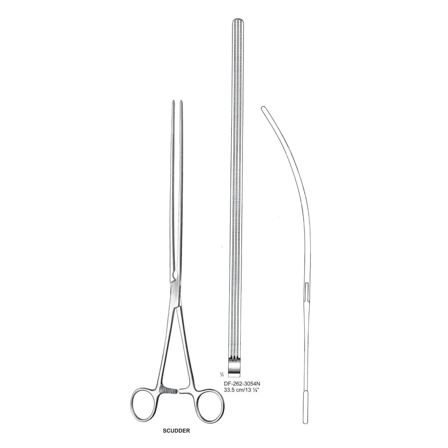 Scudder Atrauma Intestinal Clamps 33.5Cm, Straight (DF-262-3054N) by Dr. Frigz