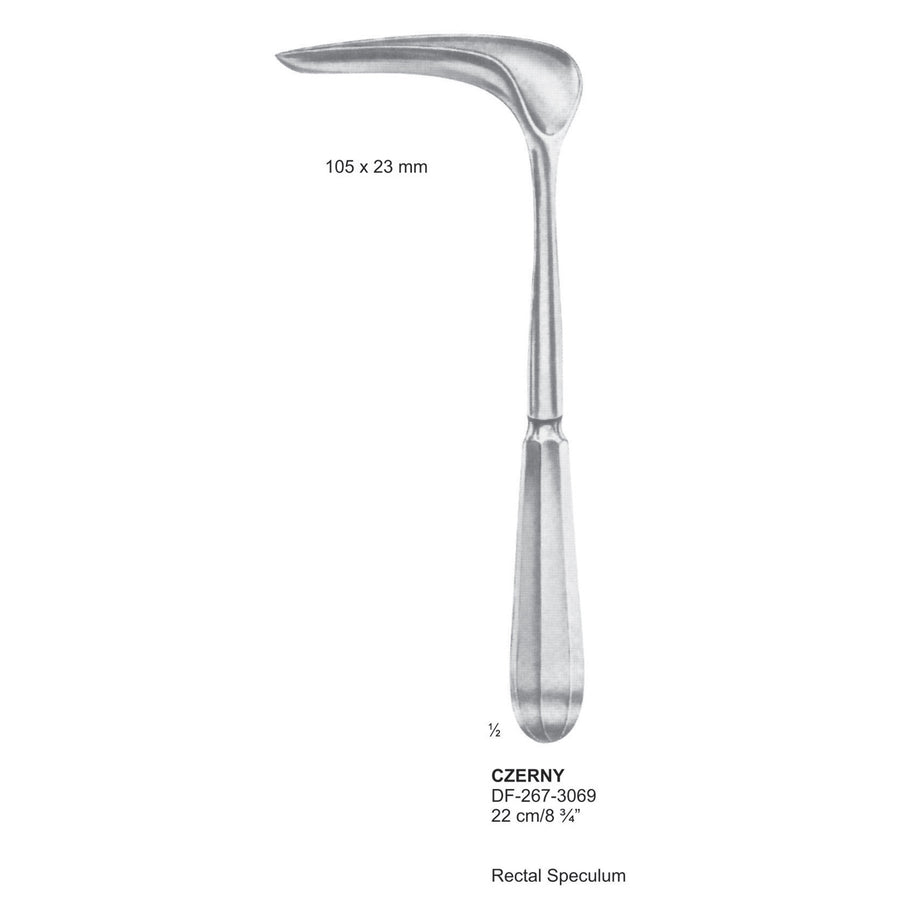 Czerny Rectal Specula 22cm , 105X23mm (DF-267-3069) by Dr. Frigz