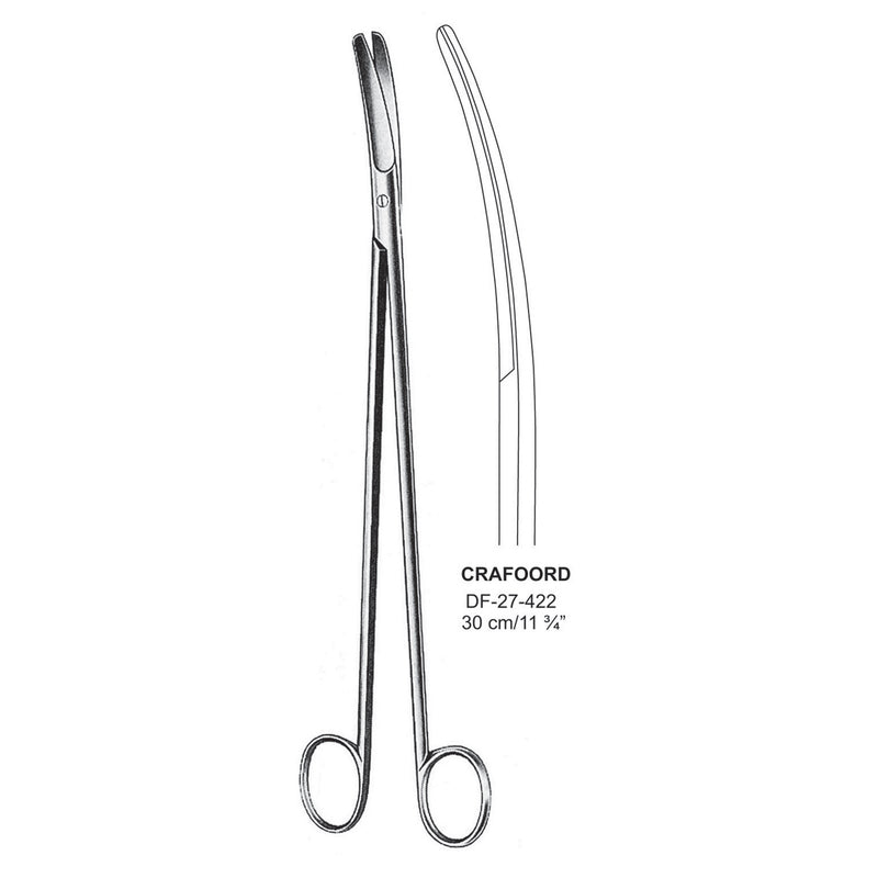 Crafoord Vascular Scissor, Curved, 30cm (DF-27-422) by Dr. Frigz