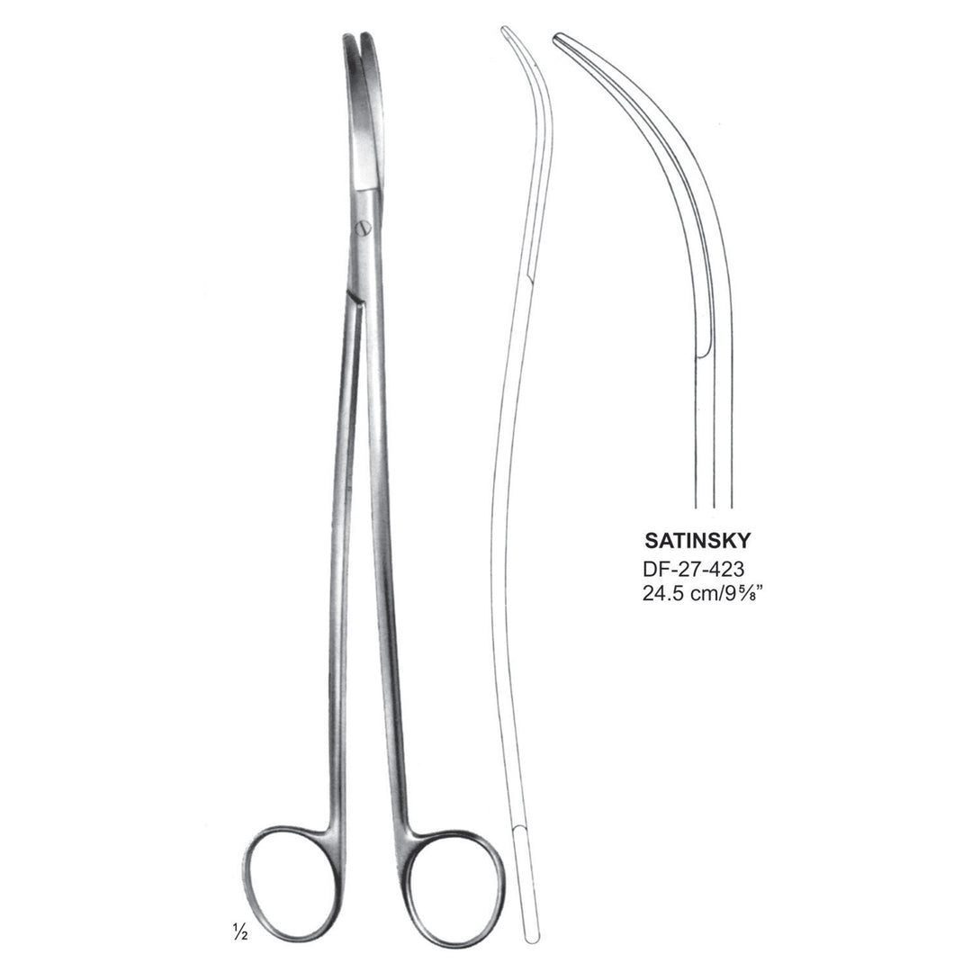 Satinsky Vascular Scissor S-Shaped, 24.5cm (DF-27-423) by Dr. Frigz