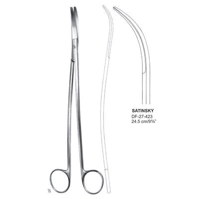 Satinsky Vascular Scissor S-Shaped, 24.5cm (DF-27-423) by Dr. Frigz