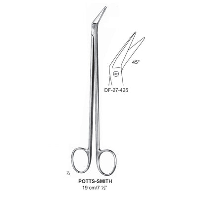 Potts-Smith Vascular Scissor, Angled At 45 Degree, 19cm (DF-27-425)
