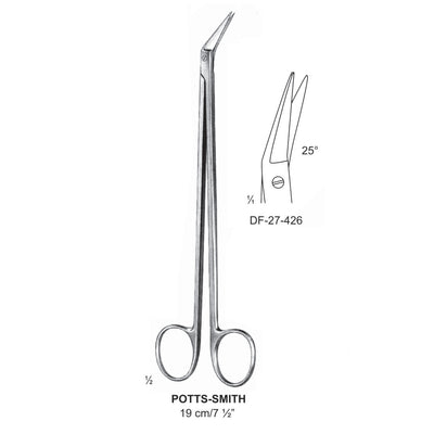 Potts-Smith Vascular Scissor, Angled At 25 Degree, 19cm (DF-27-426)