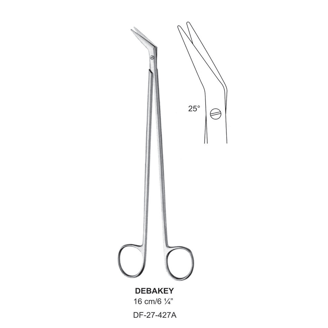 Debakey Scissors, 16Cm- Angled 25 Degrees  (DF-27-427A) by Dr. Frigz