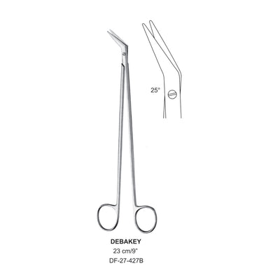 Debakey Scissors, 23cm- Angled 25 Degree (DF-27-427B)