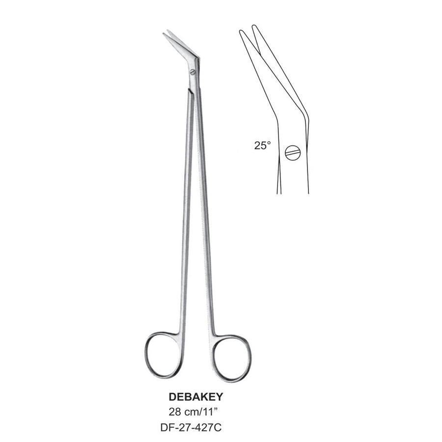 Debakey Scissors, 28Cm- Angled 25 Degrees  (DF-27-427C) by Dr. Frigz