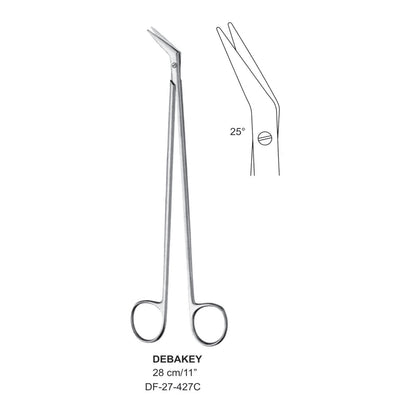 Debakey Scissors, 28cm- Angled 25 Degree (DF-27-427C)