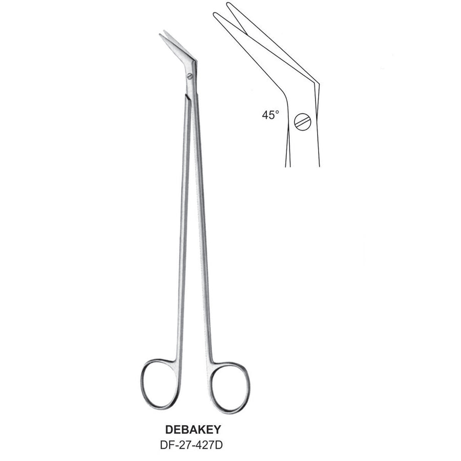 Debakey Scissors, 16Cm- Angled 45 Degrees  (DF-27-427D) by Dr. Frigz