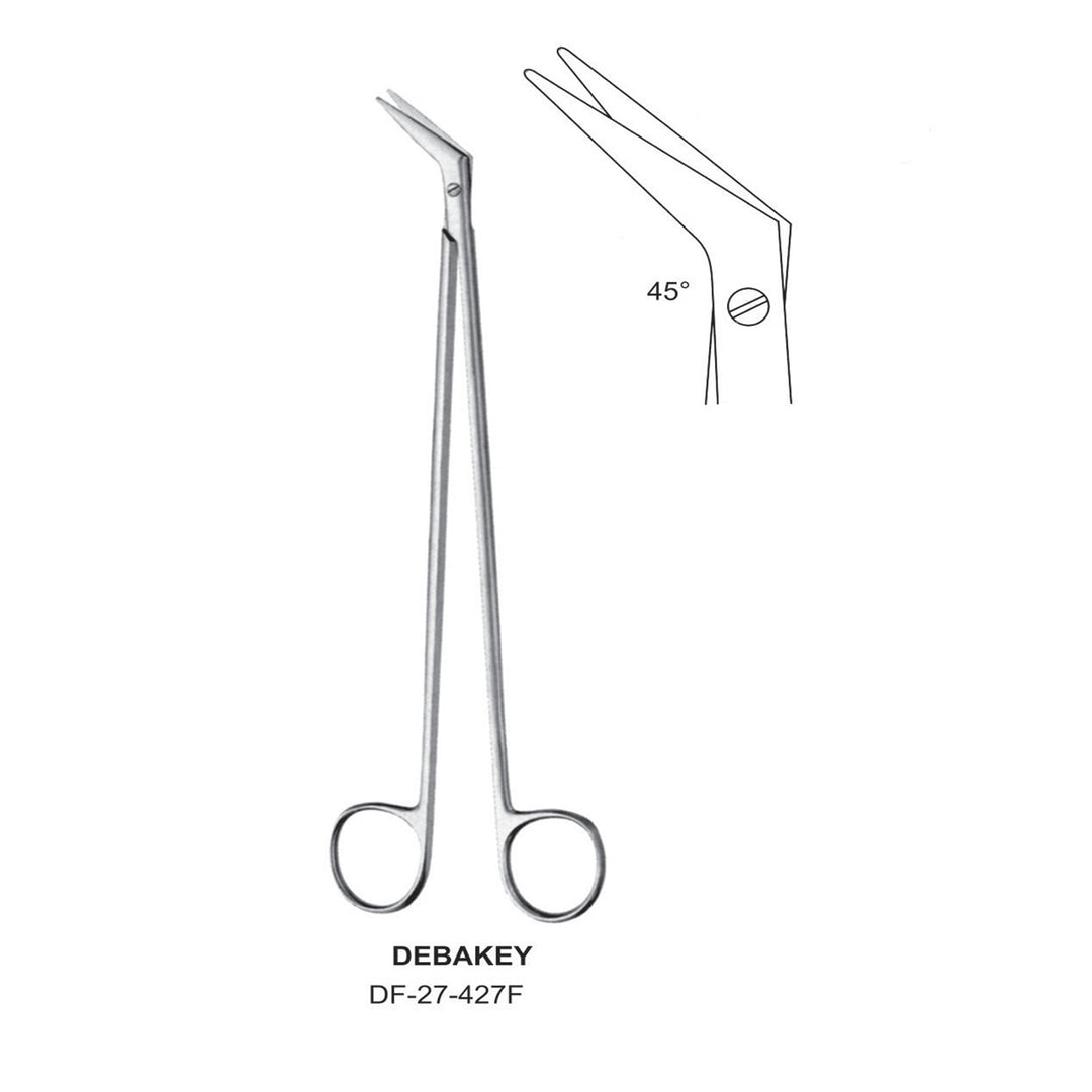 Debakey Scissors, 28Cm- Angled 45 Degrees  (DF-27-427F) by Dr. Frigz