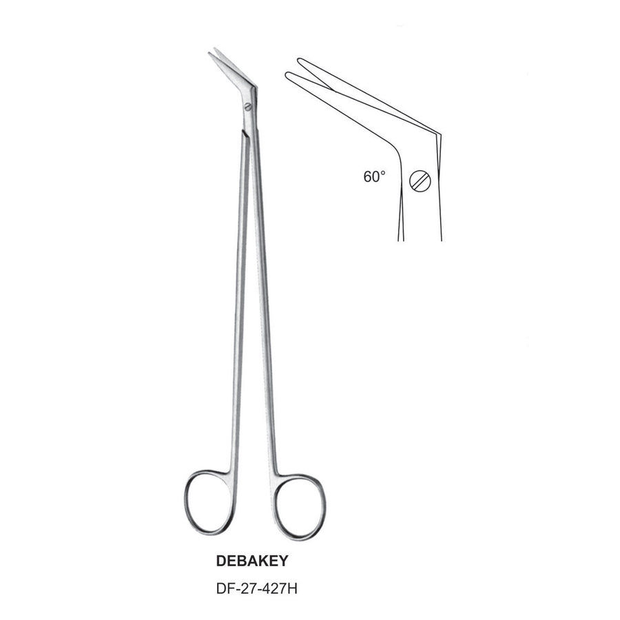 Debakey Scissors, 23Cm- Angled 60 Degrees  (DF-27-427H) by Dr. Frigz