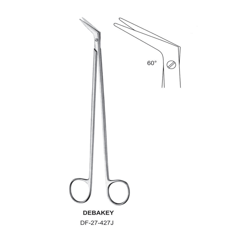 Debakey Scissors, 28Cm- Angled 60 Degrees  (DF-27-427J) by Dr. Frigz
