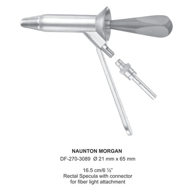 Naunton Morgan Rectal Specula 21 X 65mm , 16.5Cm, With Fiber Light Connector (DF-270-3089)