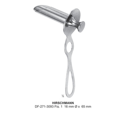 Hirschmann Rectal Specula, Fig.1, 16X65mm (DF-271-3093)