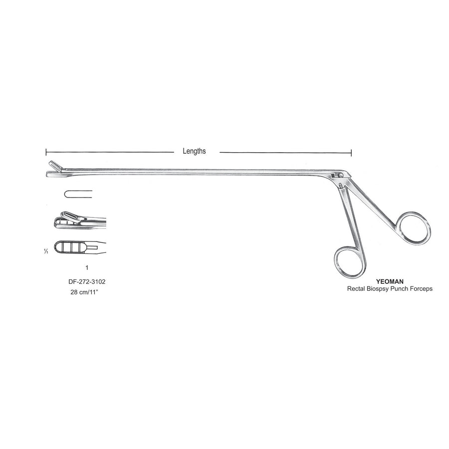 Yeoman Rectal Biopsy Punch Forceps, 28cm  (DF-272-3102) by Dr. Frigz