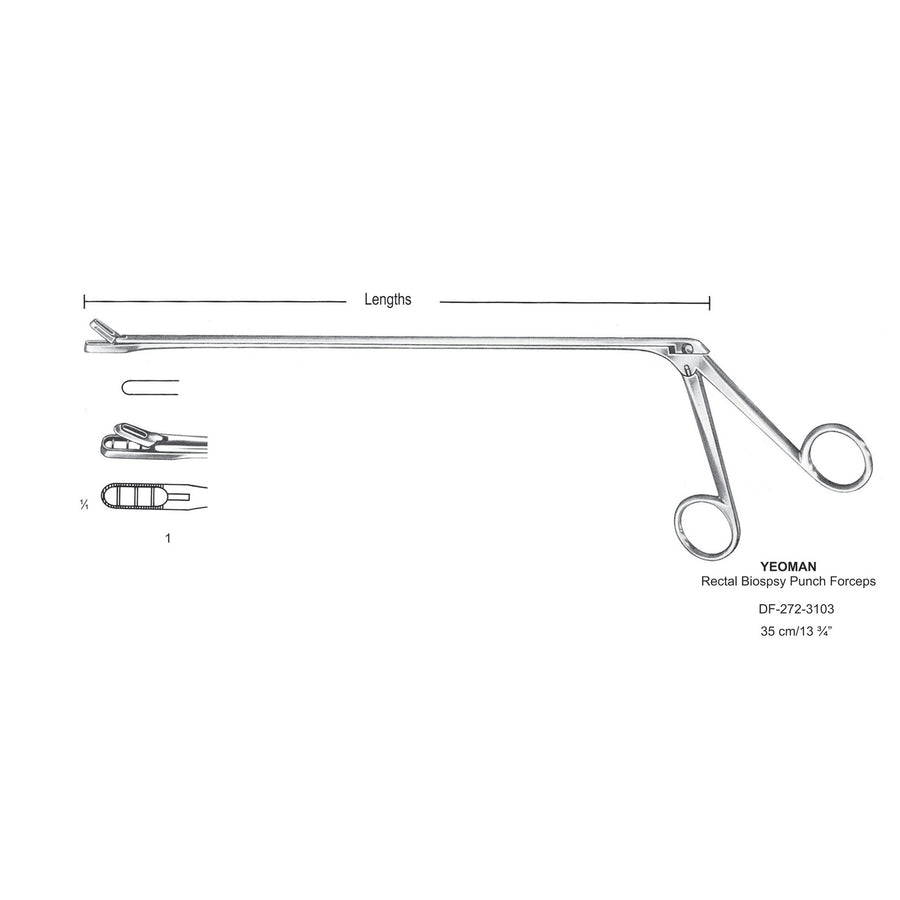 Yeoman Rectal Biopsy Punch Forceps, 35cm  (DF-272-3103) by Dr. Frigz