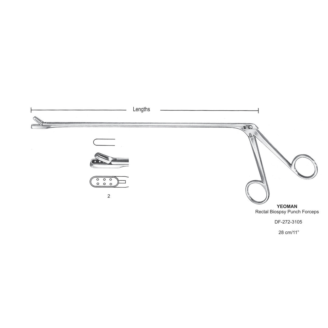 Yeoman Rectal Biopsy Punch Forceps, 28cm  (DF-272-3105) by Dr. Frigz