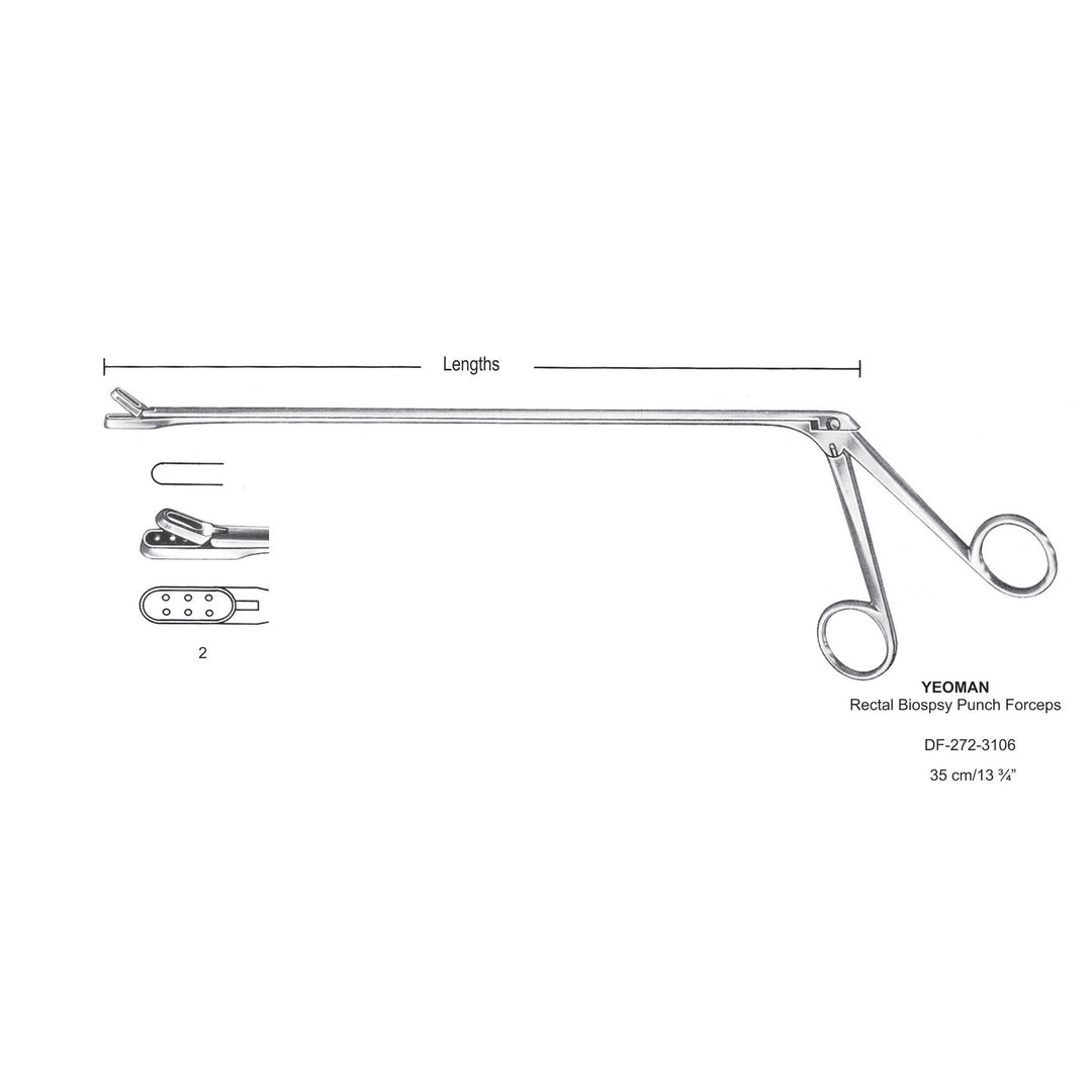 Yeoman Rectal Biopsy Punch Forceps, 35cm  (DF-272-3106) by Dr. Frigz